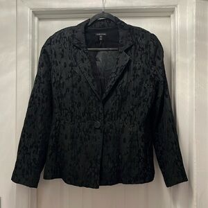 EILEEN FISHER Women’s Blazer (Black) velour jacquard Size L (New without tags)